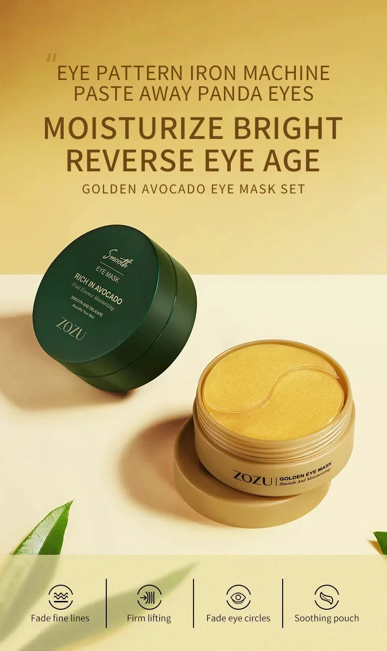 Avocado and Gold Eye Mask Bundle