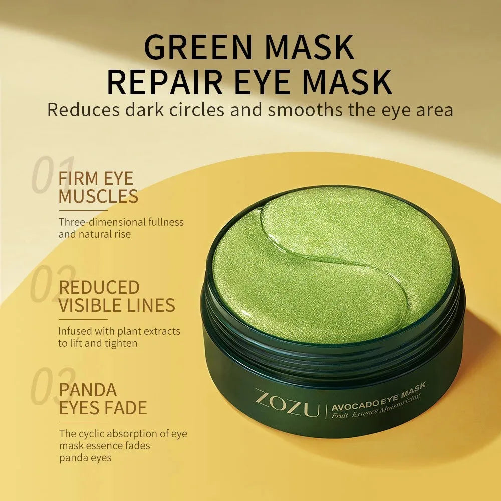 Avocado and Gold Eye Mask Bundle